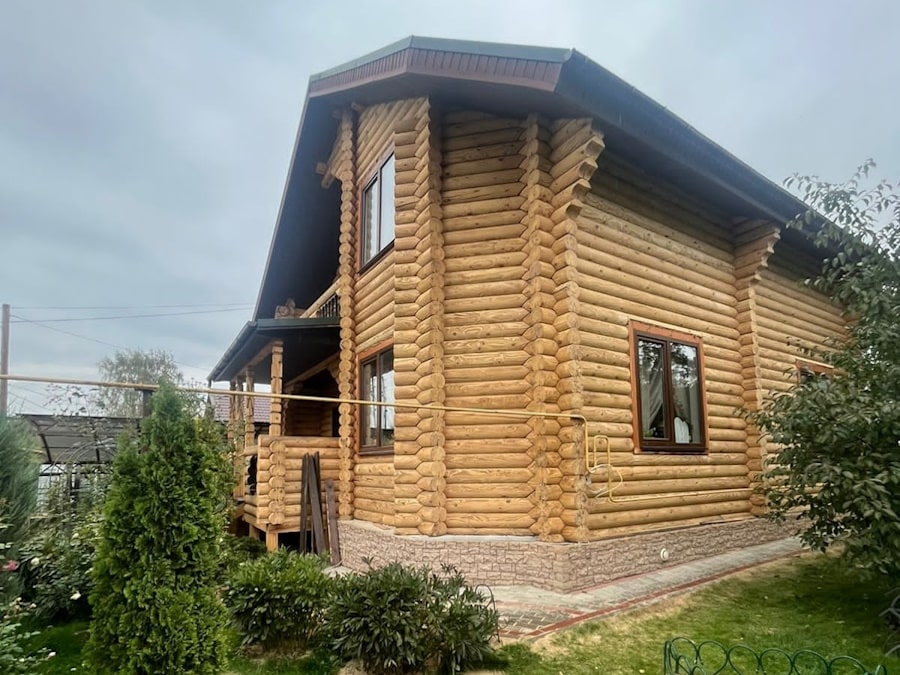шлифовка сруба пескоструем